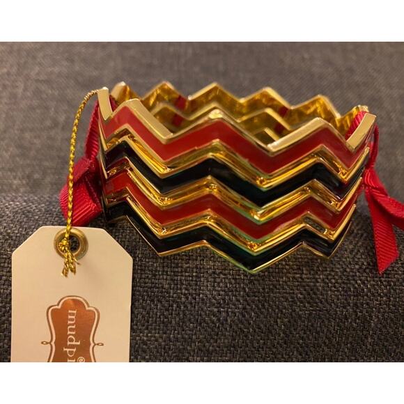 Mud Pie Red and Black Enamel Bracelet - Picture 2 of 3